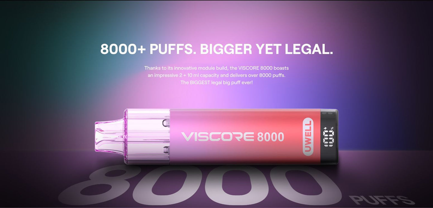 Uwell Viscore 8000 Prefilled Vape Pods - Pink Lemonade