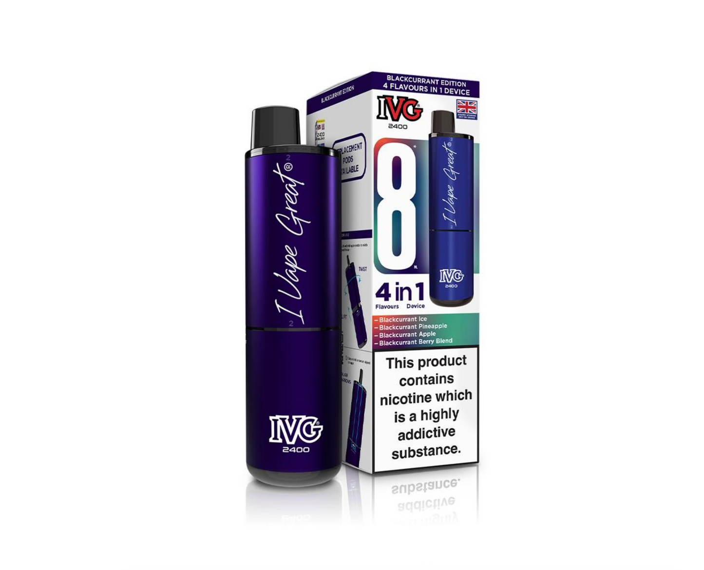 IVG 2400 Rechargeable Kit - Blackcurrant Edition