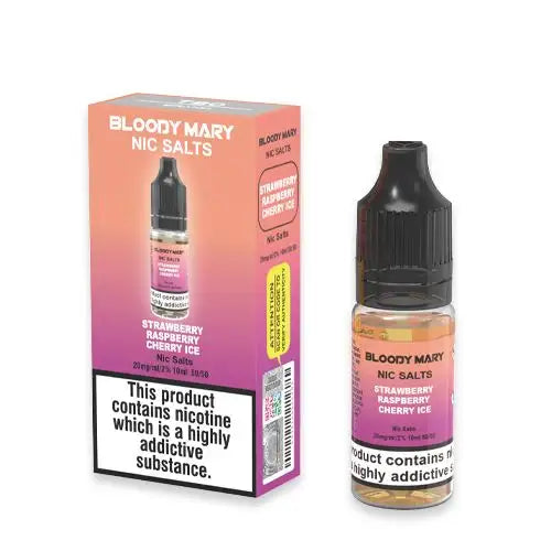 Bloody Mary Nic Salts - 20mg - Strawberry Raspberry Cherry Ice