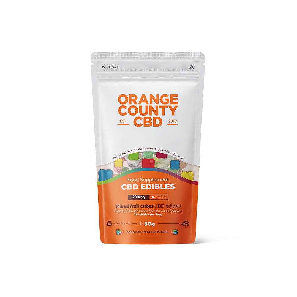 Orange County CBD Gummies Grab Bag | Mixed Fruit Cubes