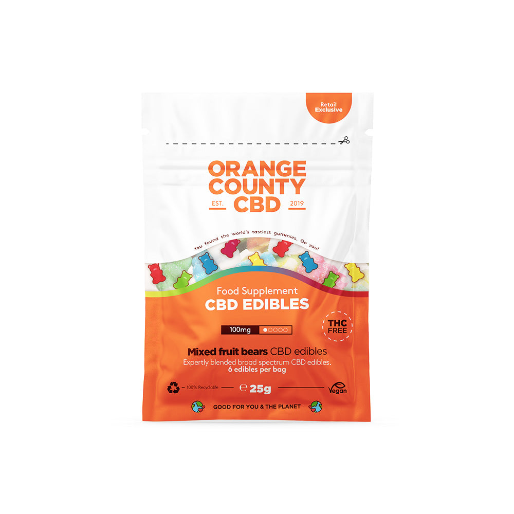 Orange County CBD Gummies Mini Grab Bag | Mixed Fruit Bears