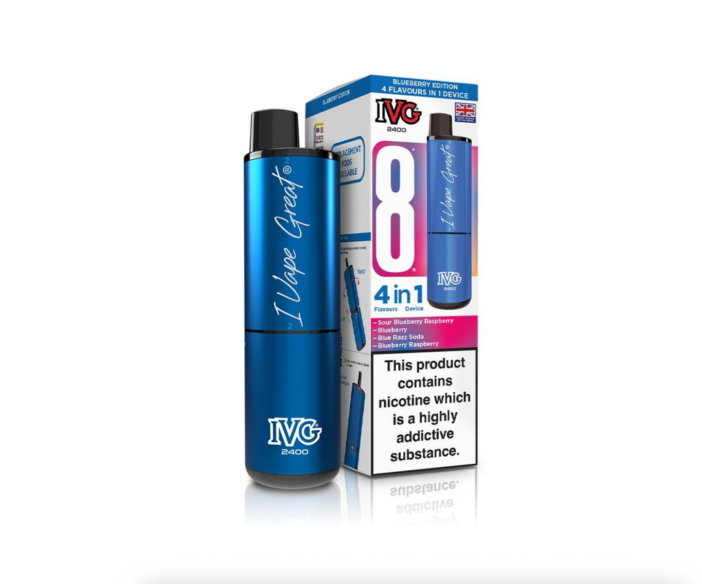 IVG 2400 Rechargeable Kit - Blueberry Edition