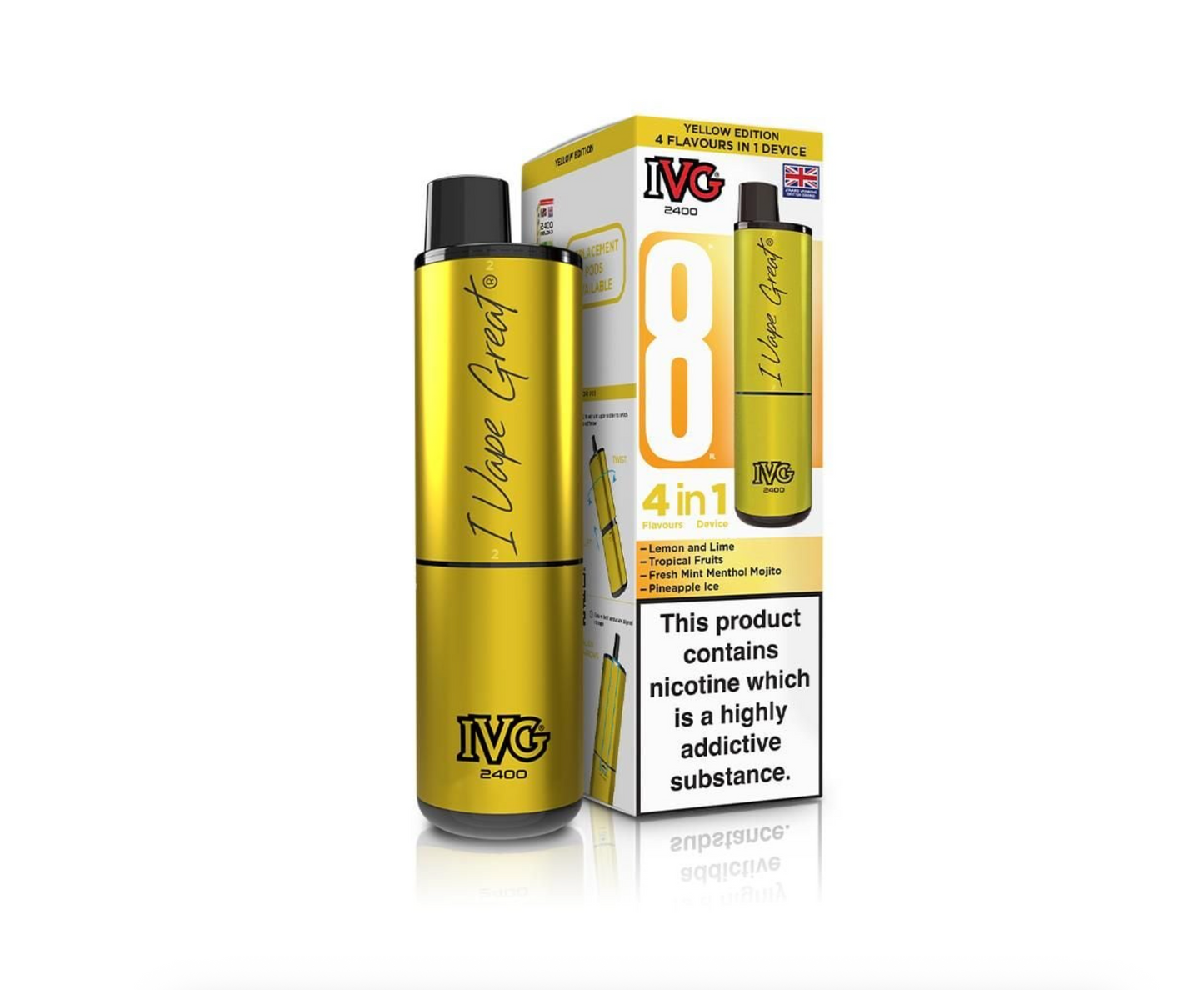 IVG 2400 Rechargeable Kit - Yellow Edition