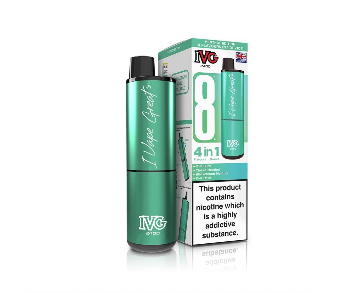 IVG 2400 Rechargeable Kit - Menthol Edition