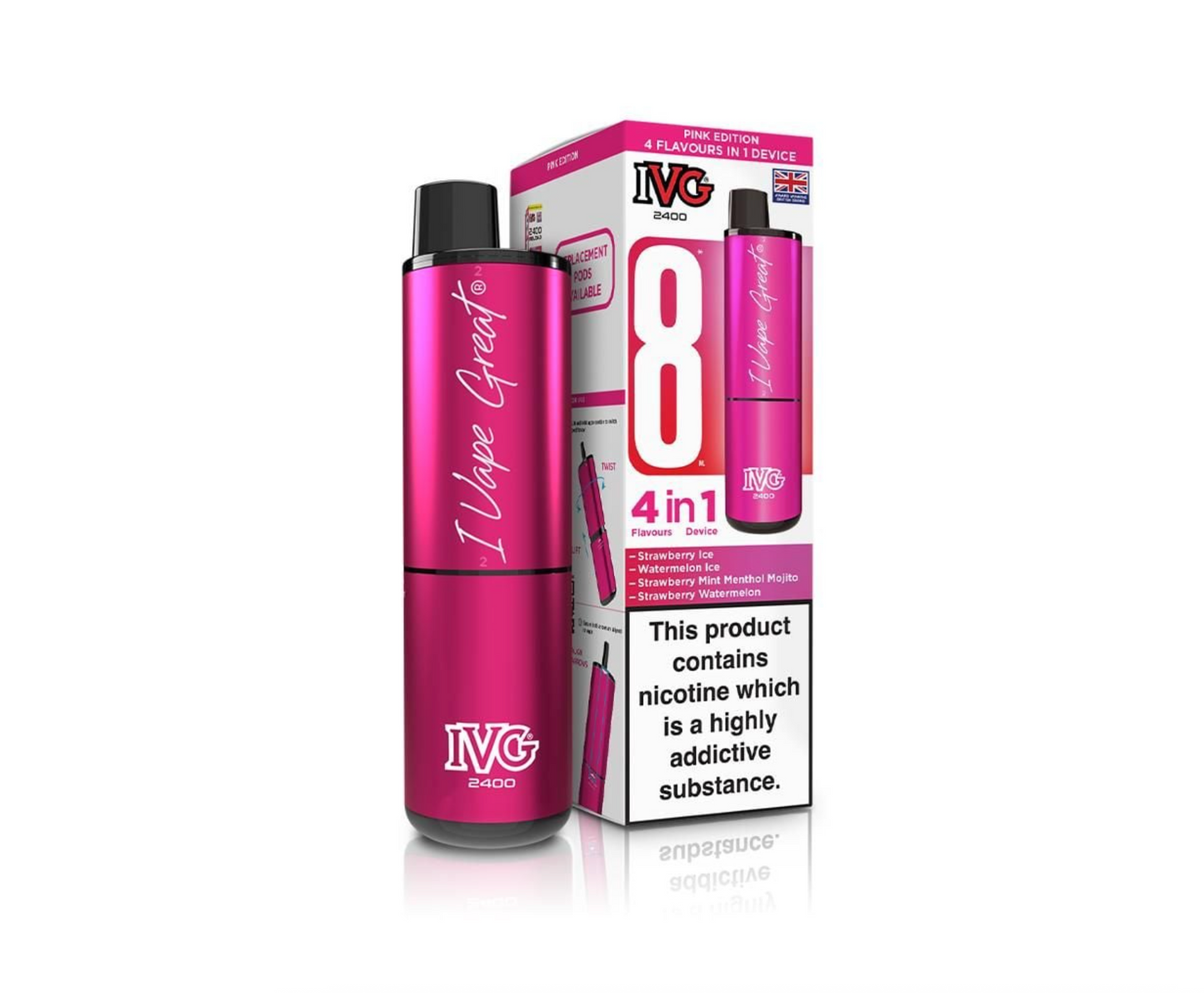 IVG 2400 Rechargeable Kit - Pink Edition