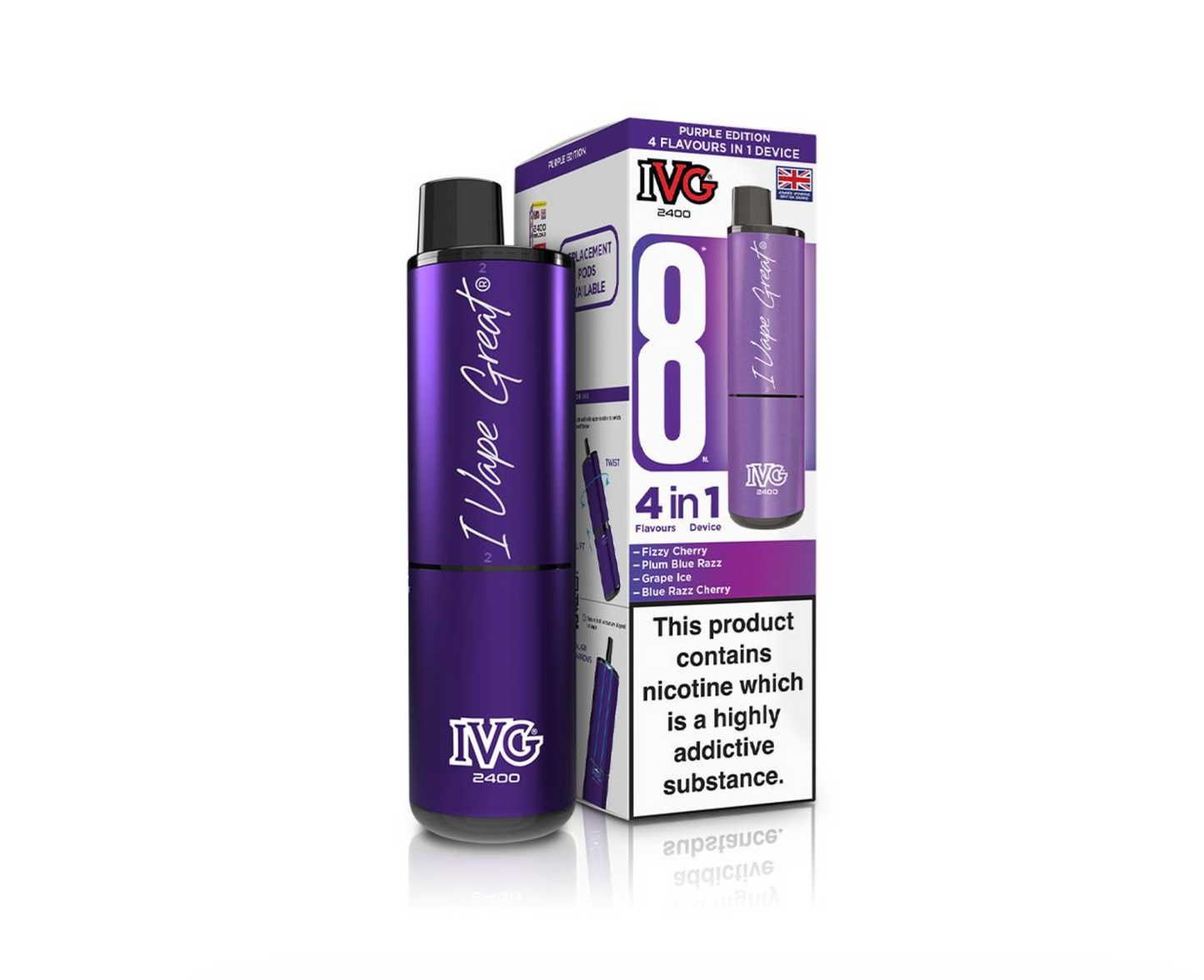 IVG 2400 Rechargeable Kit - Purple Edition