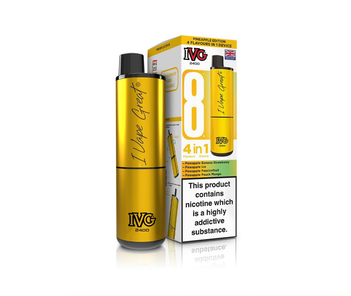 IVG 2400 Rechargeable Kit - Pineapple Edition