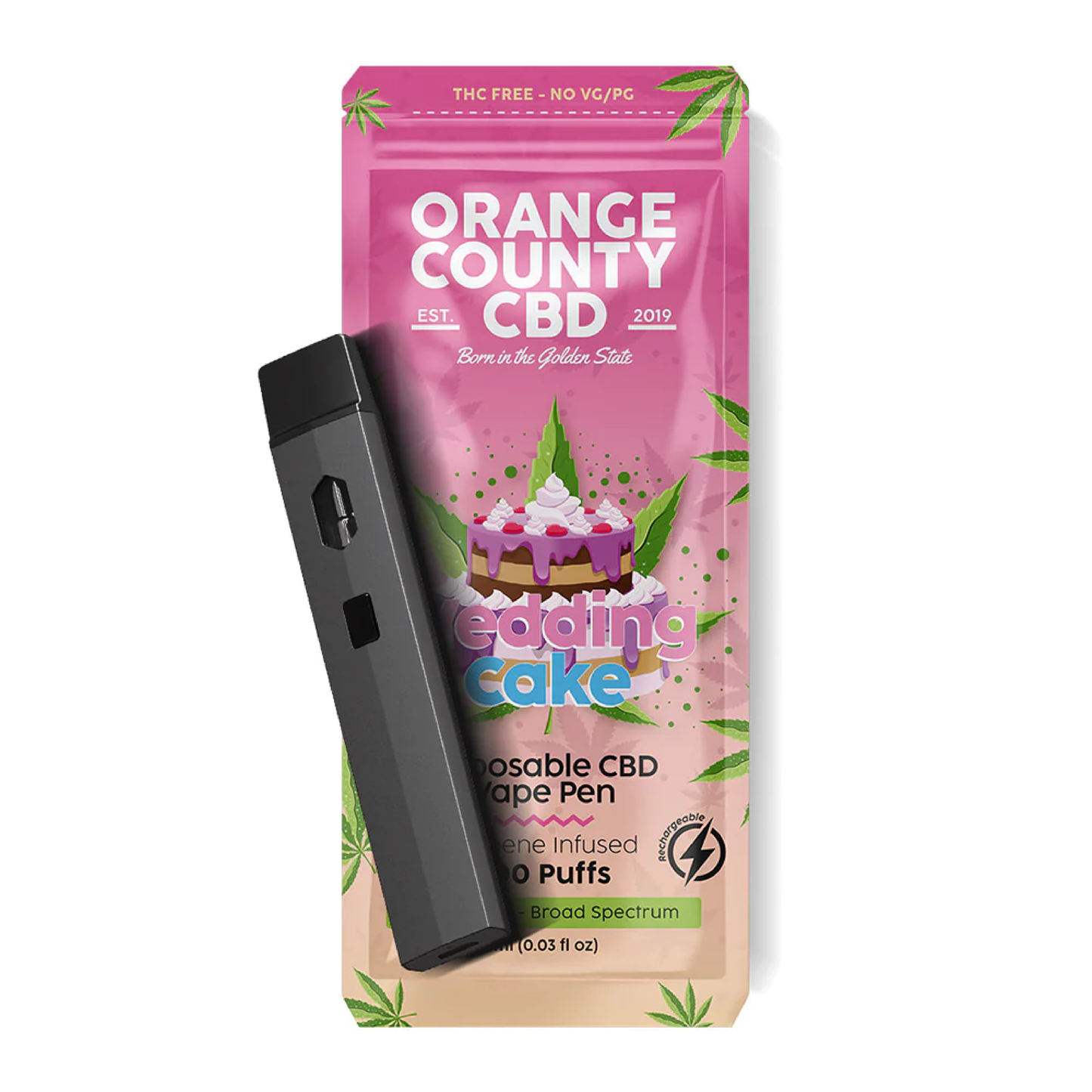 Orange County 1ml Disposable CBD Vape Pen | Wedding Cake