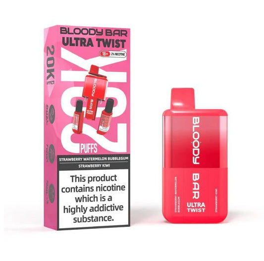 Bloody Bar Ultra Twist - Strawberry Watermelon Bubblegum & Strawberry Kiwi