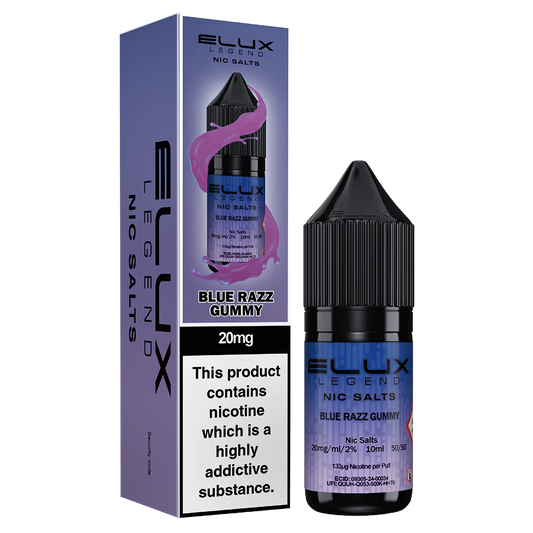 Elux Legend 10ml Nic Salt - Blue Razz Gummy